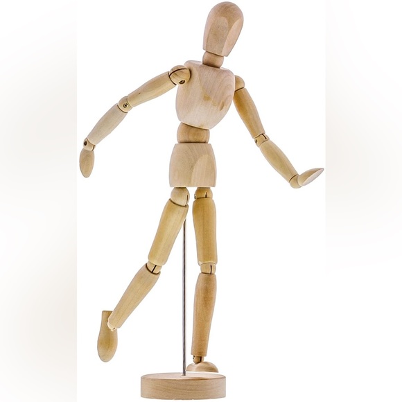 Toyvian 12 Inches Wooden Movable Joint Model 3D Aesthetic Joint Puppet Doll - Picture 2 of 10